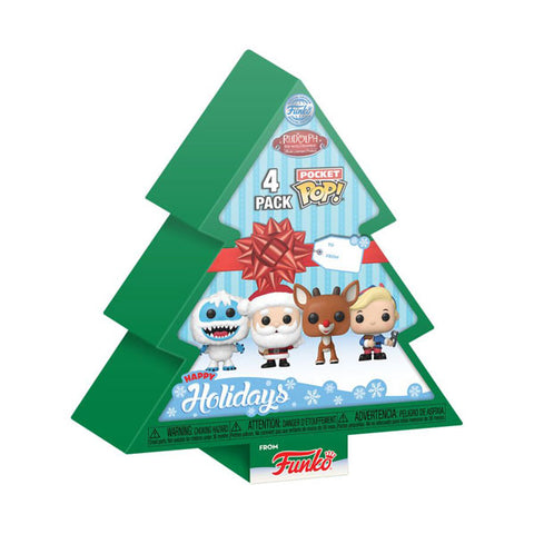 Image of Rudolph - Tree Holiday US Exclusive Pocket Pop! 4-Pack Box Set
