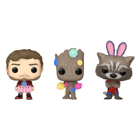 Image of Guardians of the Galaxy - Star-Lord, Groot, & Rocket Carrot Pocket Pop! 3-Pack