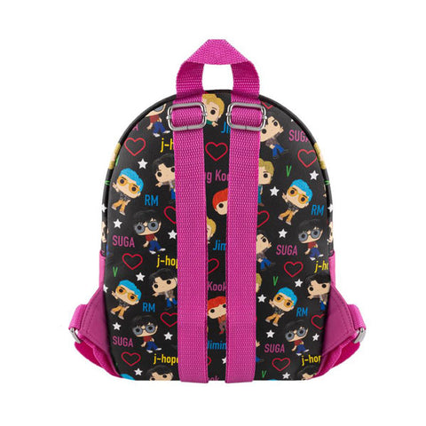 Image of BTS - Band with Hearts All Over Print Mini Backpack
