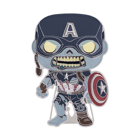 Image of What If - Zombie Captain America 4" Pop! Enamel Pin
