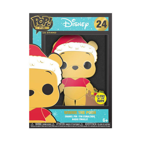 Image of Disney - Winnie the Pooh Holiday Glow Enamel Pop! Pin