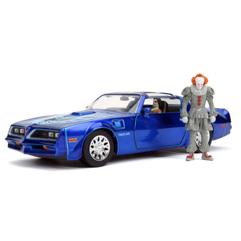 Image of It (2017) - 1977 Pontiac Firebird 1:24 with Pennywise Figure Hollywood Ride