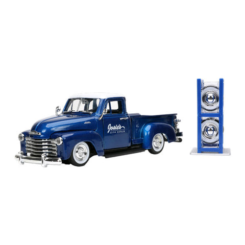 Image of Just Trucks - Chevy 3100 Pick Up 1953 Blue 1:24 Scale Diecast Vehicle