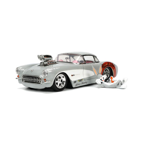Image of Looney Tunes - 57 Chevrolet Corvette with Bugs Bunny 1:24 Scale