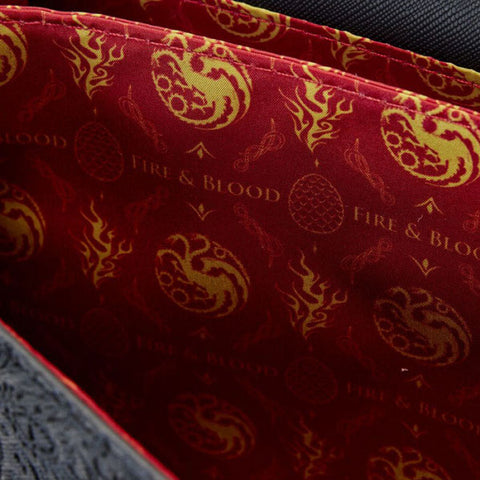 Image of House Of The Dragon - All-Over Print House Targaryen Crossbody Bag