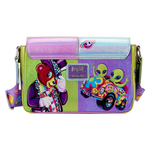 Image of Lisa Frank - Holographic Glitter Color Block Crossbody Bag