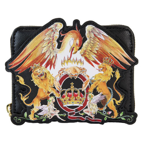 Image of Queen - Logo Crest Zip Around Wallet