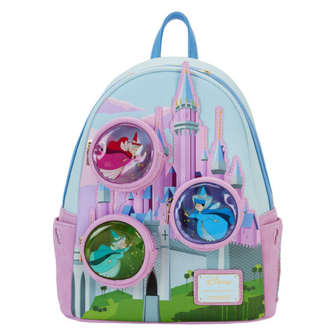 Image of Sleeping Beauty - Castle Three Good Fairies Stained Glass Mini Backpack