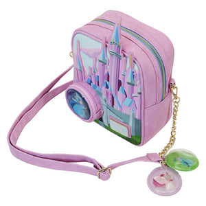 Sleeping Beauty -Castle Three Good Fairies Stained Glass Crossbody Bag