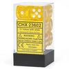 CHX 23602 Translucent 16mm d6 Yellow/White Block (12)