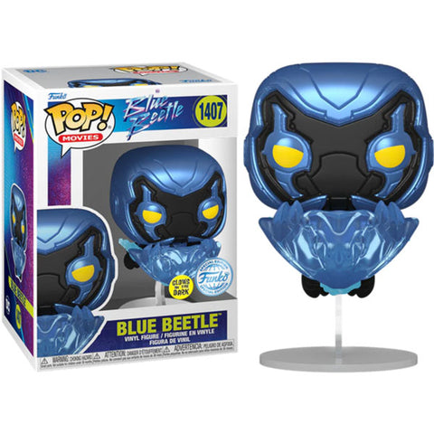 Image of Blue Beetle (2023) - Blue Beetle in Flight Glow US Exclusive Pop - 1407