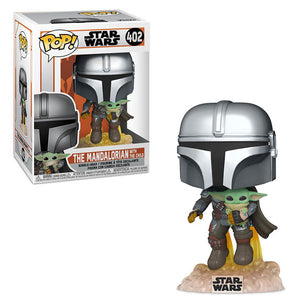 Star Wars: The Mandalorian - Mandalorian with the Child Jetpack Flying Pop - 402