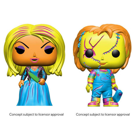 Child's Play 4: Bride of Chucky - Chucky & Tiffany Black Light US Exclusive Pop! 2-Pack
