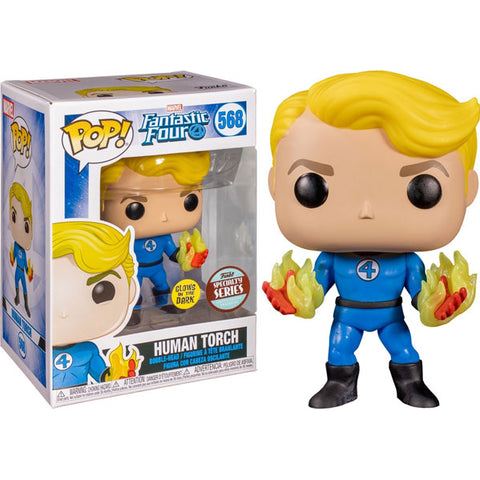 Image of Fantastic Four - Human Torch Suited Glow Specialty series Exclusive Pop - 568