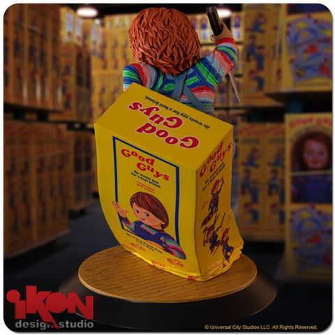 Image of Child's Play - Chucky Breaking Free From Box PVC Statue