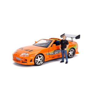 Fast and Furious - Brian's Toyota Supra with Brian 1:24 Scale Diecast Model Kit