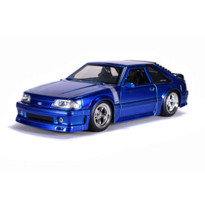 Big Time Muscle - Ford Mustang GT 1989 Blue 1:24 Scale Diecast Vehicle