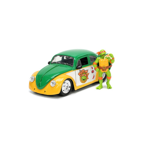 Image of TMNT (TV 1987) - VW Beetle with Michelangelo 1:24 Scale