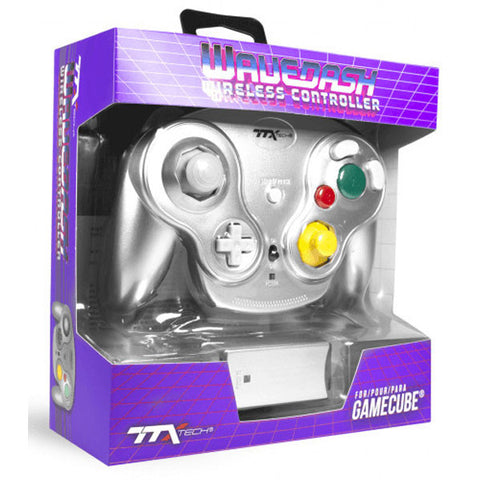 Image of NGC Gamecube Wireless Wavedash 2.4GHZ Controller - Silver