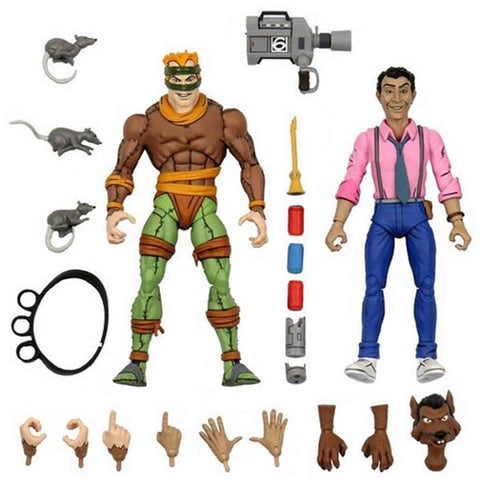 Image of TMNT - Rat King & Vernon 7inch Action Figure 2-pack