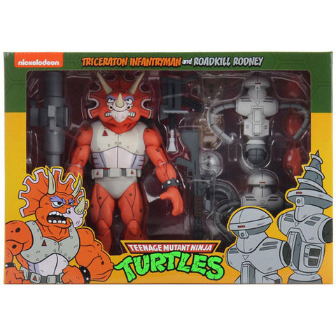 Image of Teenage Mutant Ninja Turtles - Triceraton & Rodney 7inch Action Figure 3-pack